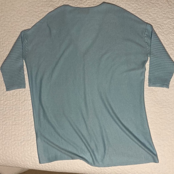 Kerisma Light Blue V-Neck Sweater with Pocket | Size S/M | Elbow-Length Sleeve - Picture 3 of 7
